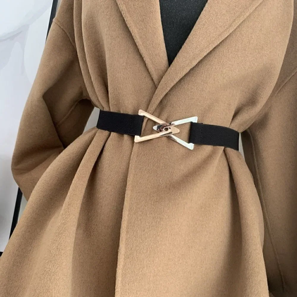 Ladies Brown Triangular Latch Belt - 25 Inches